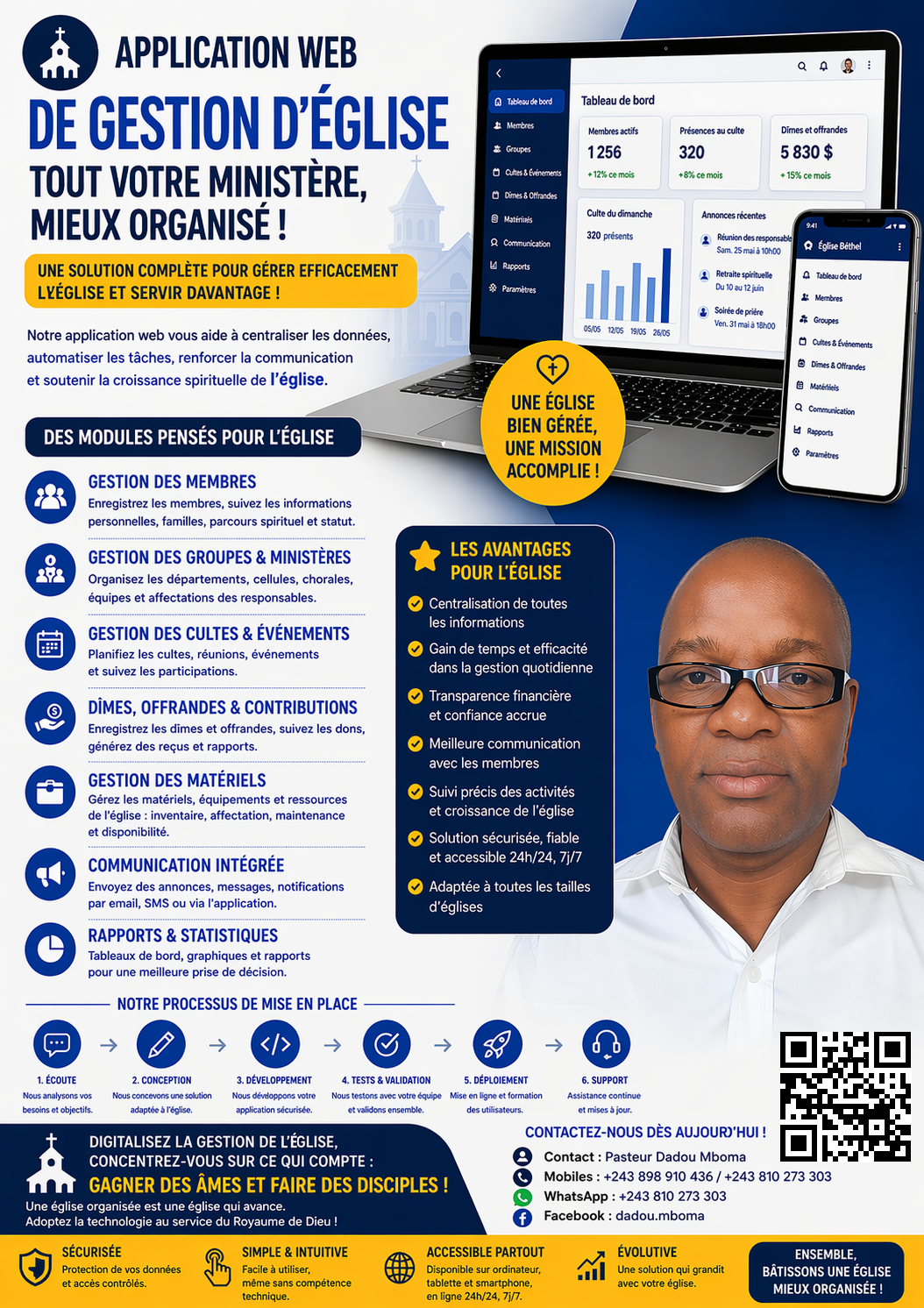 Application web, Gestion de l'église