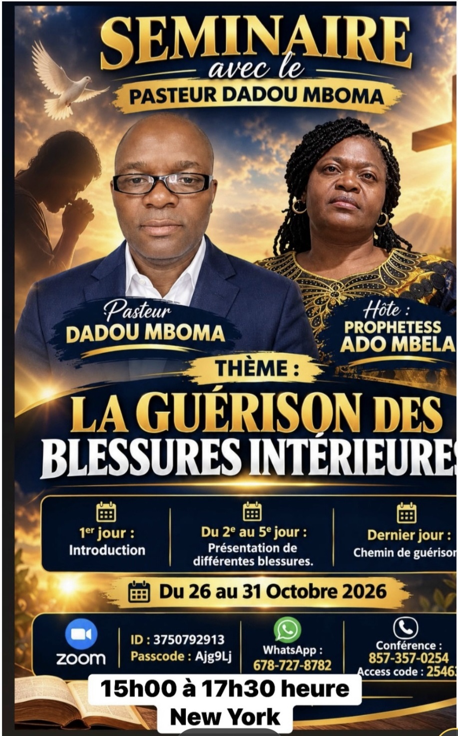 SEMINAIRE avec le PASTEUR DADOU MBOMA